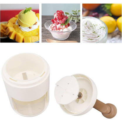 Portable Gola Maker Ice Crusher And Shaved Ice Machine Hand Shaved Ice Machine Manual Fruit Smoothie Machine Mini Household Ice Shaver Small Ice Crusher
