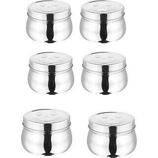 SHINI LIFESTYLE Stainless Steel Storage Bowl steel box puri dabba containers set (pack of 6) - HalfPe