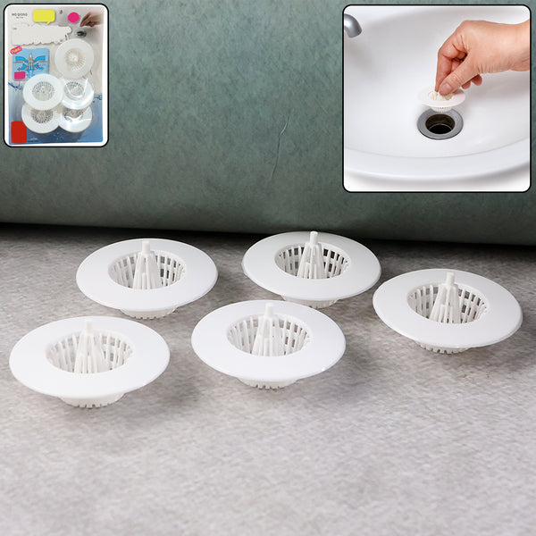 5 Pcs Multipurpose Sink Drain Hair Catcher  Strainer Filter (3045 Mm)