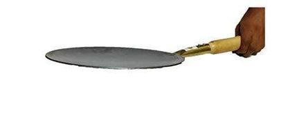 Quality Iron Tawa for Roti/Chapathi/Chapati with Wooden Handle - HalfPe