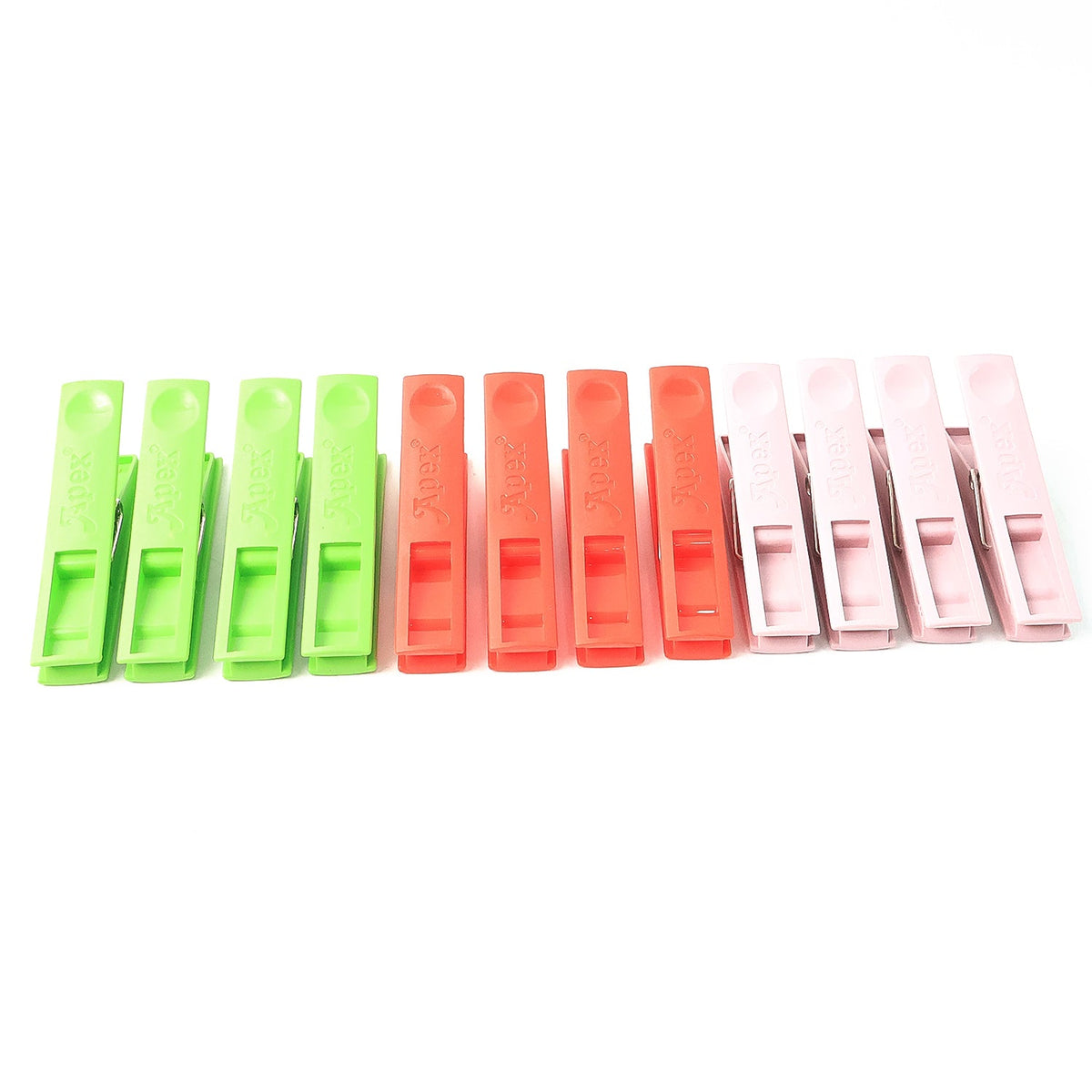 Durable Cloth Clips Set Of 12  Strong Grip Plastic Laundry Pegs With Stainless Steel Spring HP DD