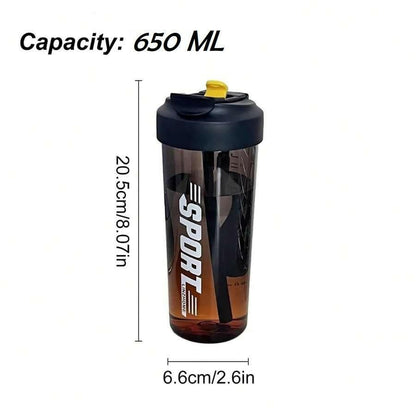 Wk-Sports Water Bottle 650ml(Black) - HalfPe