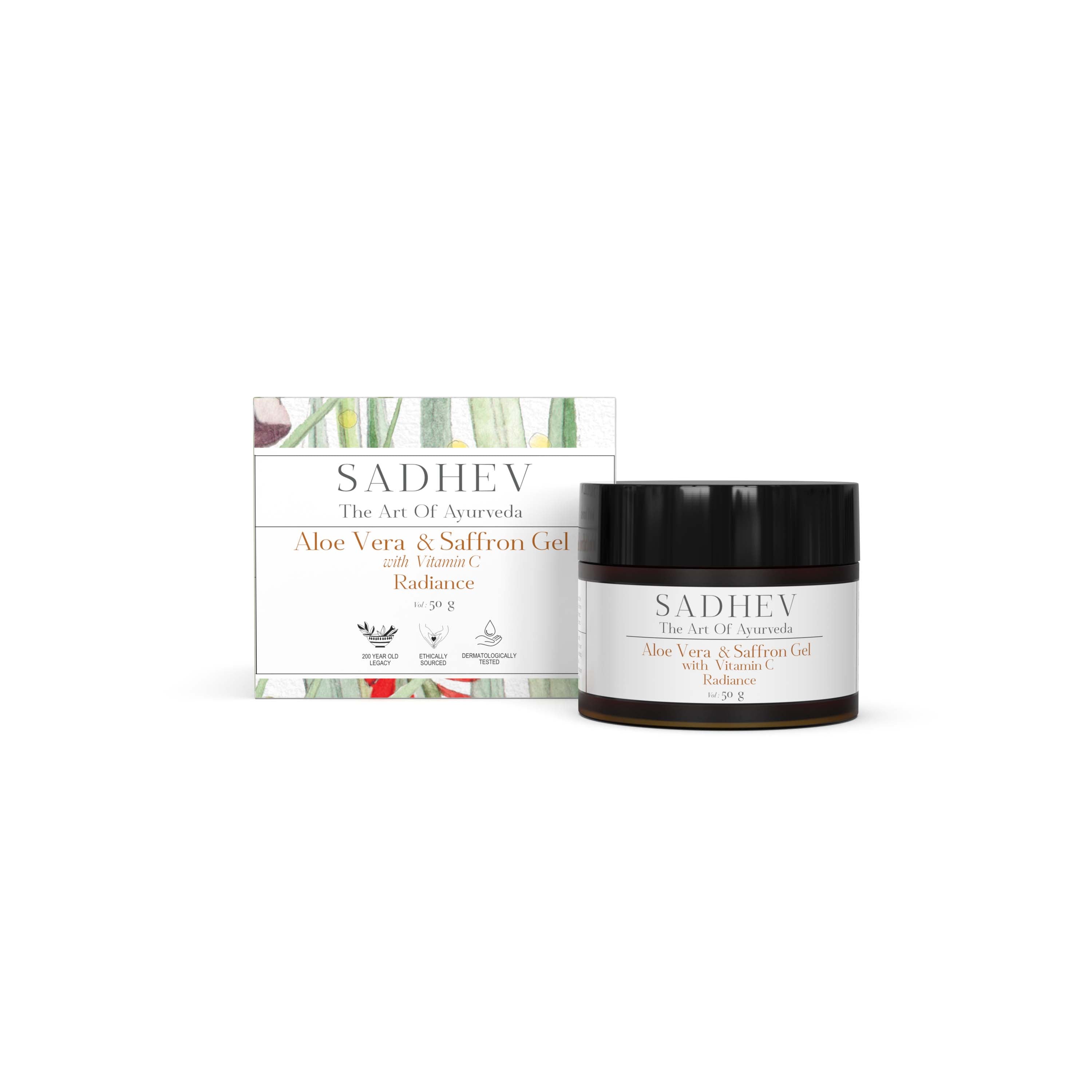 Aloe Vera & Saffron Gel with Vitamin C - 50gms Heirloom Bay