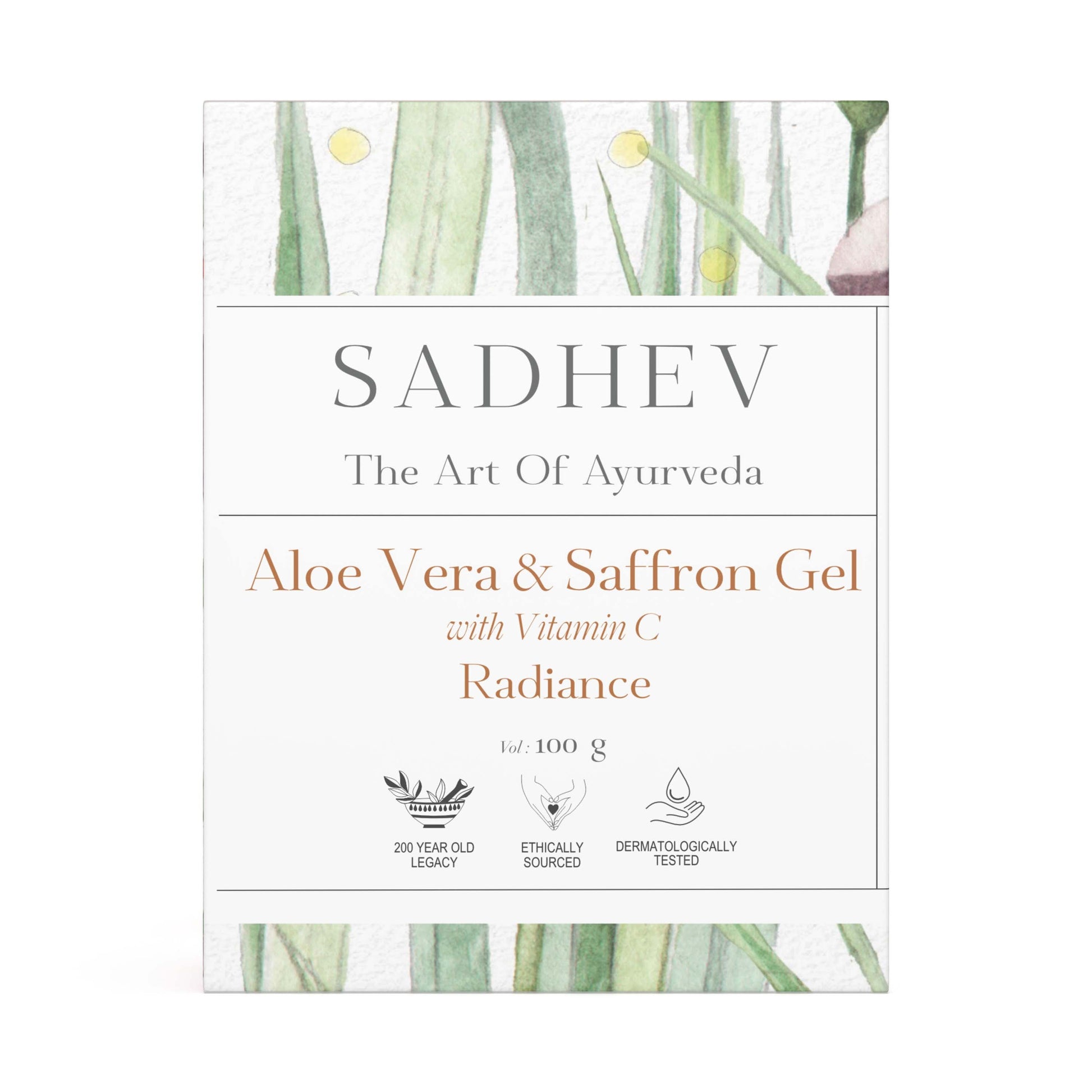 Aloe Vera & Saffron Gel with Vitamin C - 100gms Heirloom Bay