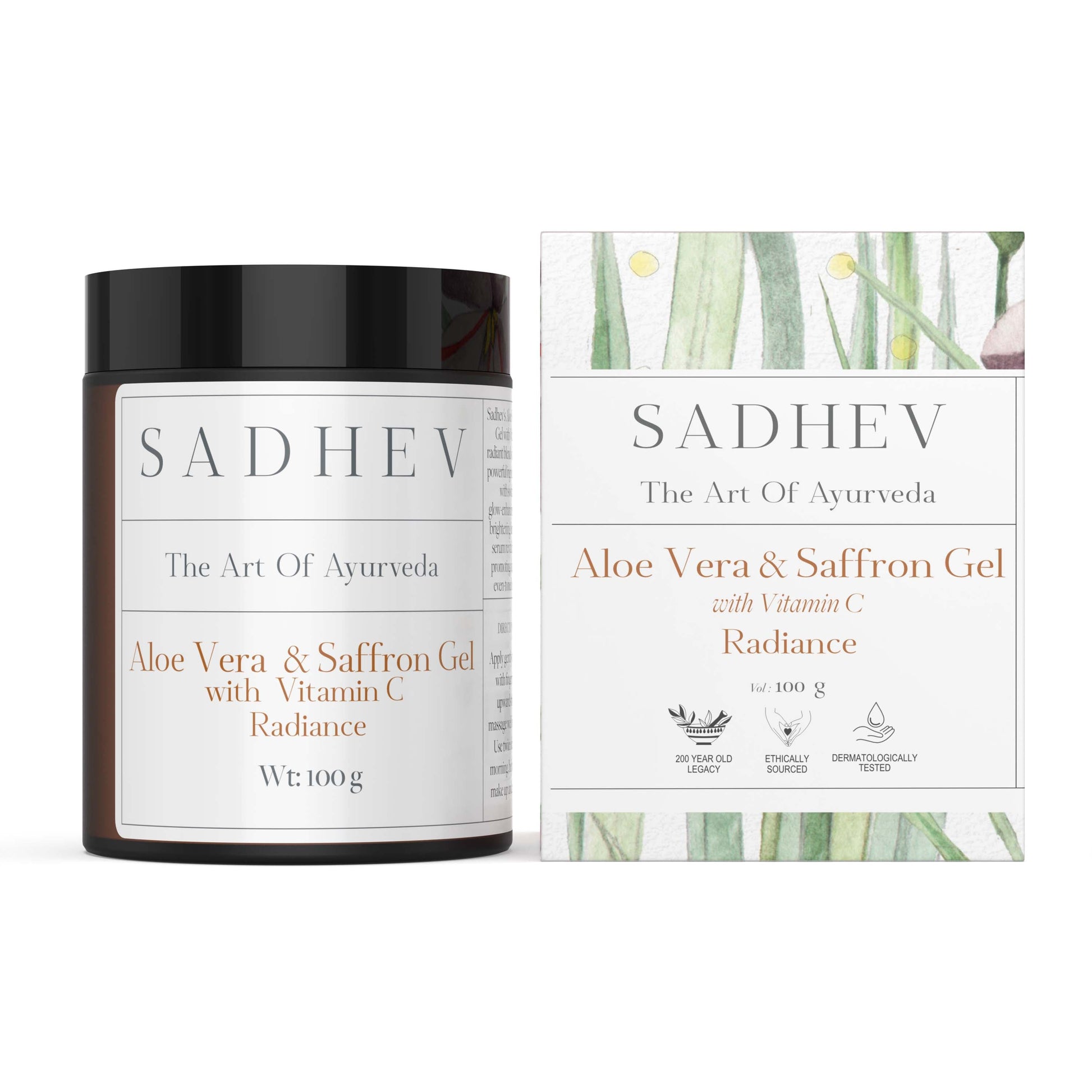 Aloe Vera & Saffron Gel with Vitamin C - 100gms Heirloom Bay