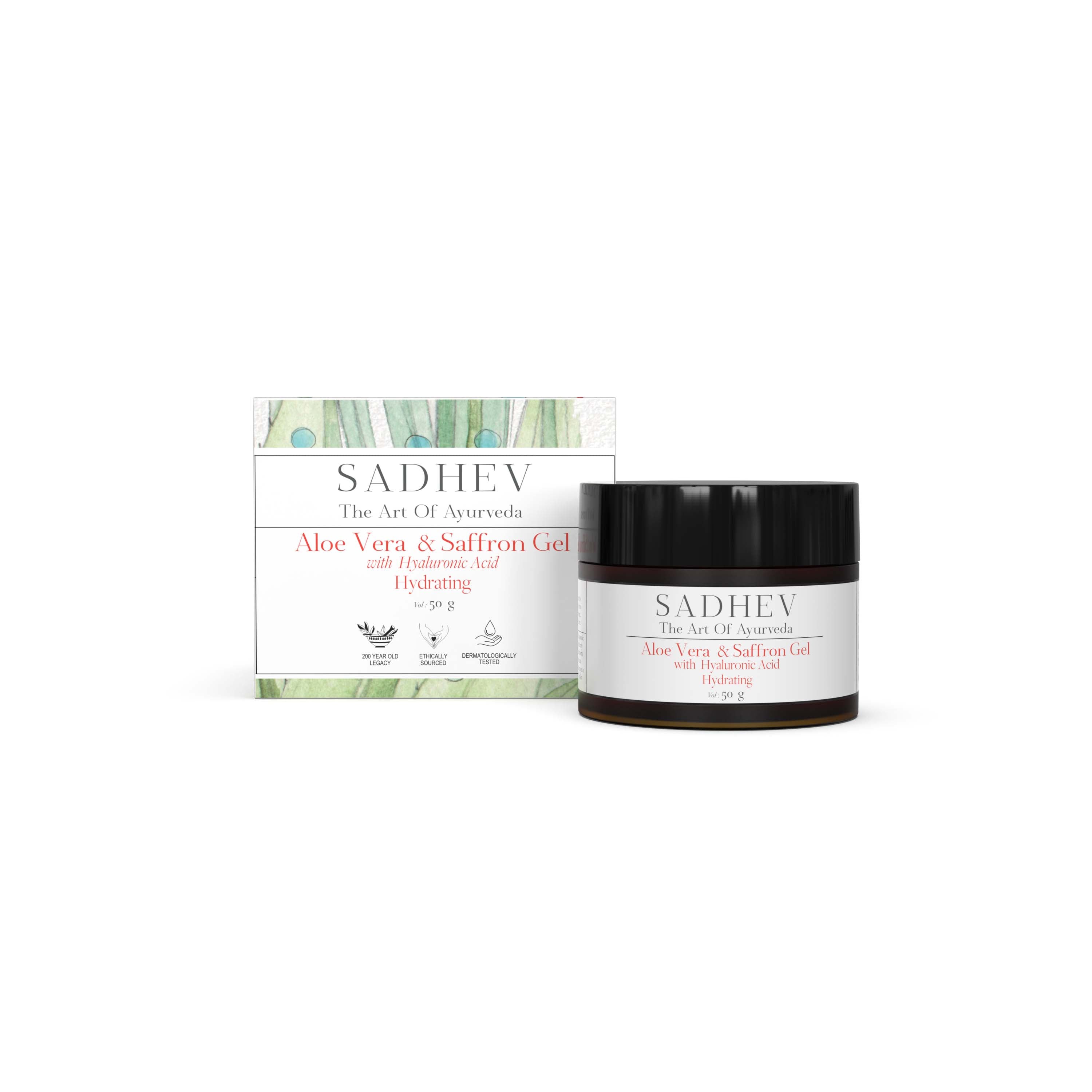 Aloe Vera & Saffron Gel with Hyaluronic Acid - 50gms Heirloom Bay
