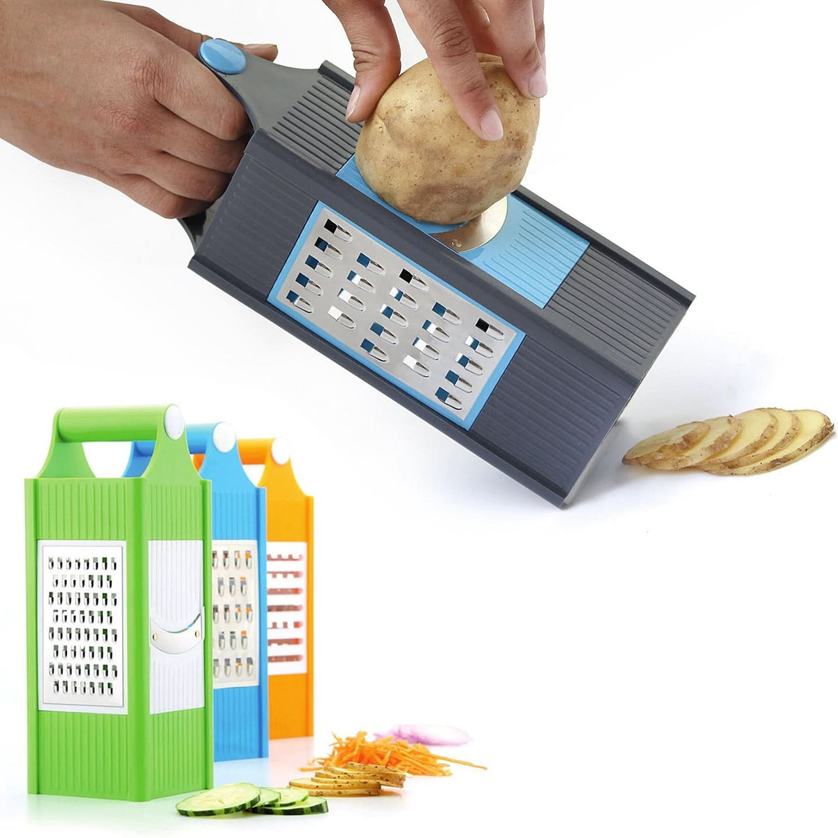 4-in-1 Slicer Grater – Multifunctional Kitchen Tool for Slicing, Grating, and More HP DD