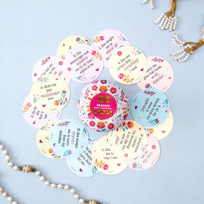 Archies 51 Reasons Why I Love My Mom Floral Tin Box