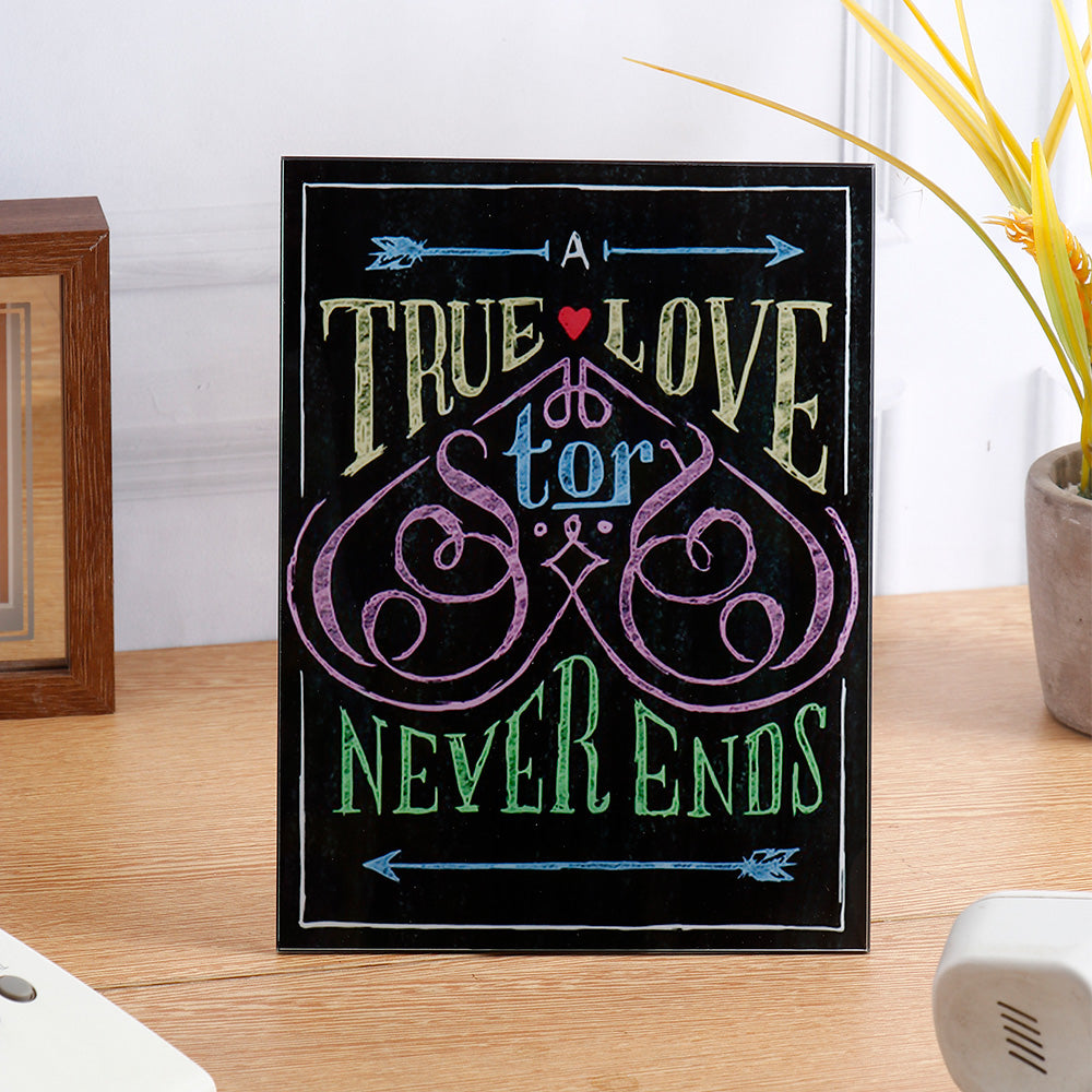 Archies A True Love Story Never Ends Wall Plaque