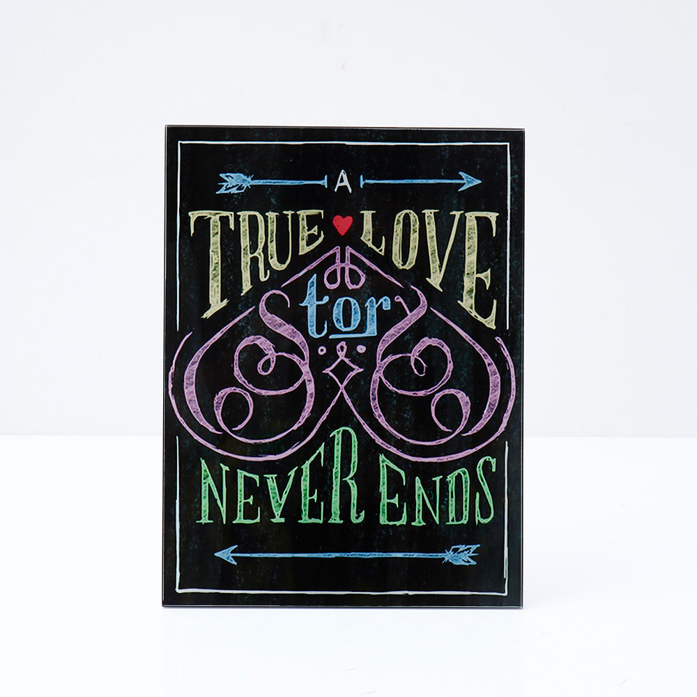 Archies A True Love Story Never Ends Wall Plaque