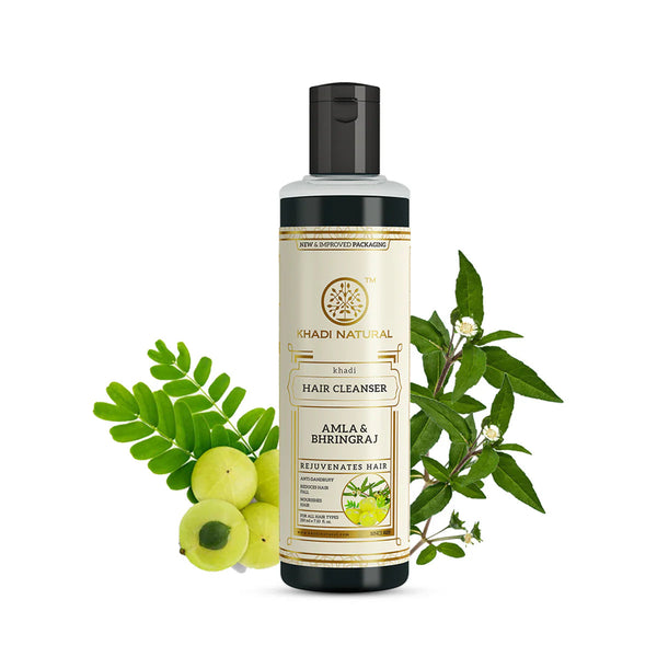 Khadi Natural Amla & Bhringraj Hair Cleanser – Herbal Shampoo for Hair Strength & Nourishment HalfPe - FW -TPT