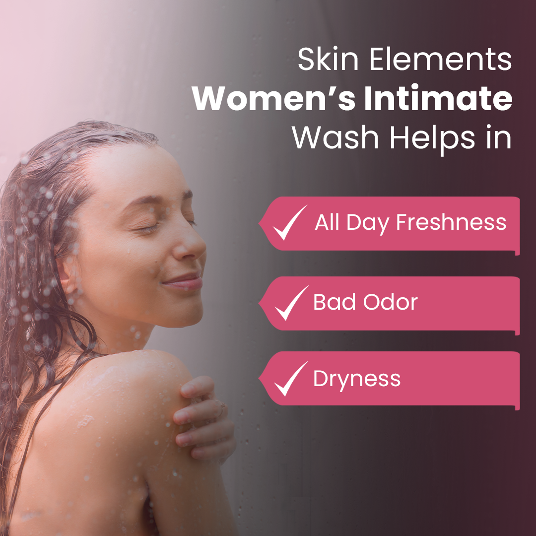 Skin Elements Intimate wash for Women (120 ml) with Rose & Chamomile Water, Calendula & Aloe Vera Extracts | Prevents Itching, Irritation & Bad Odor