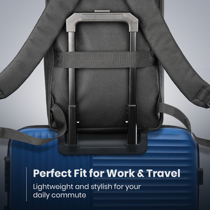 Portronics Byte 2 Laptop Backpack for Laptops up to 15.6 Inches & Durable Zippers, Unisex (Black)