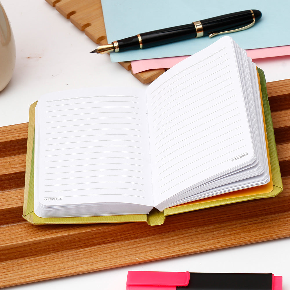 Archies 'Just Be Yourself' Lemon Notebook Diary – View 3