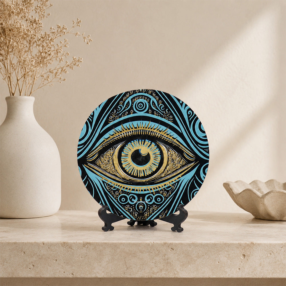 Archies Eye Ornamental Decorative Plate – Turquoise Eye