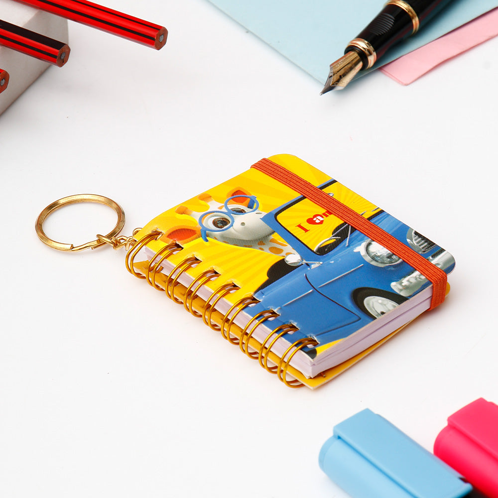 Archies Ama Giraffe Yellow & Blue Spiral Notebook Diary