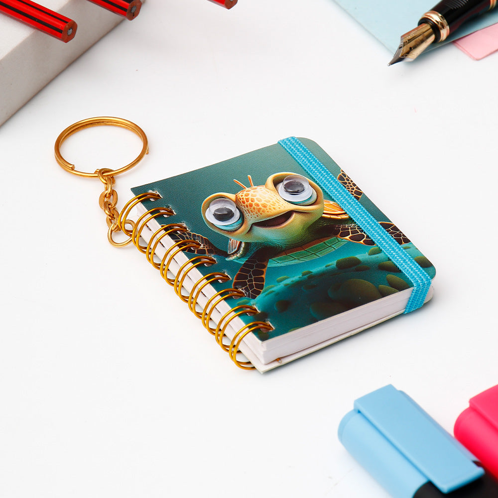 Archies Cartoon Sea Turtle Mini Spiral Keychain