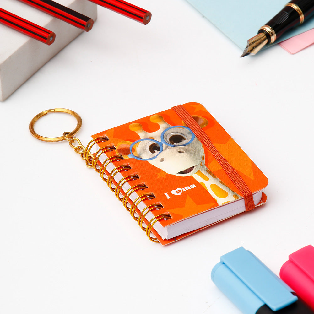 Archies Ama Giraffe Orange Spiral Notebook Diary