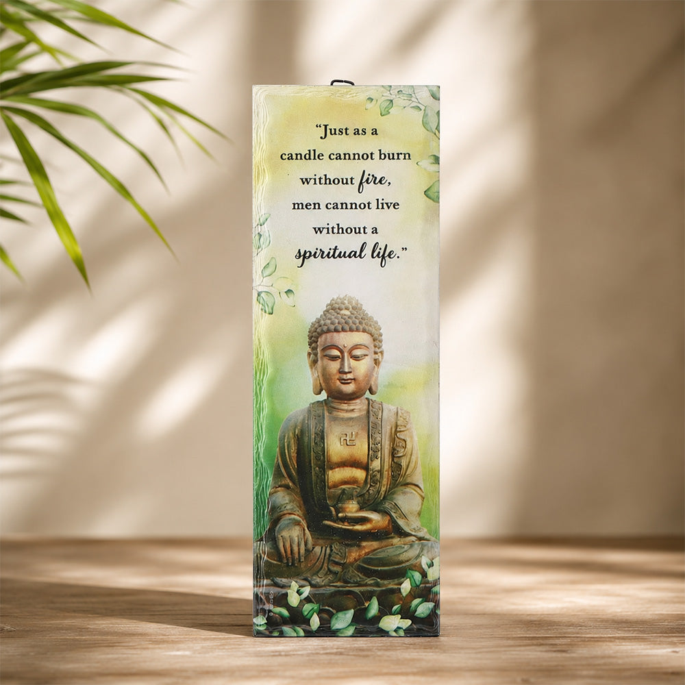 Archies 'Buddha Spiritual Life' Quotation Painted Tile