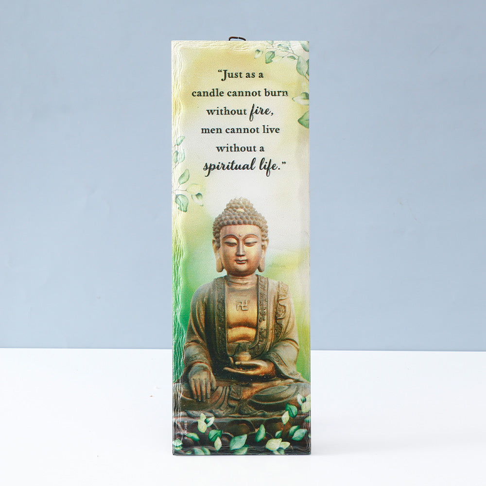 Archies 'Buddha Spiritual Life' Quotation Painted Tile – View 2