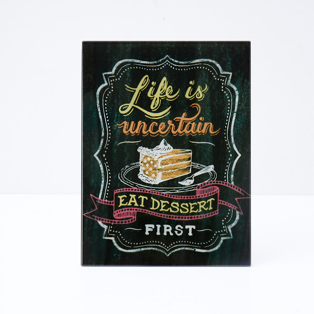 Archies Life is Uncertain, Eat Dessert First Wall Plaque – View 3
