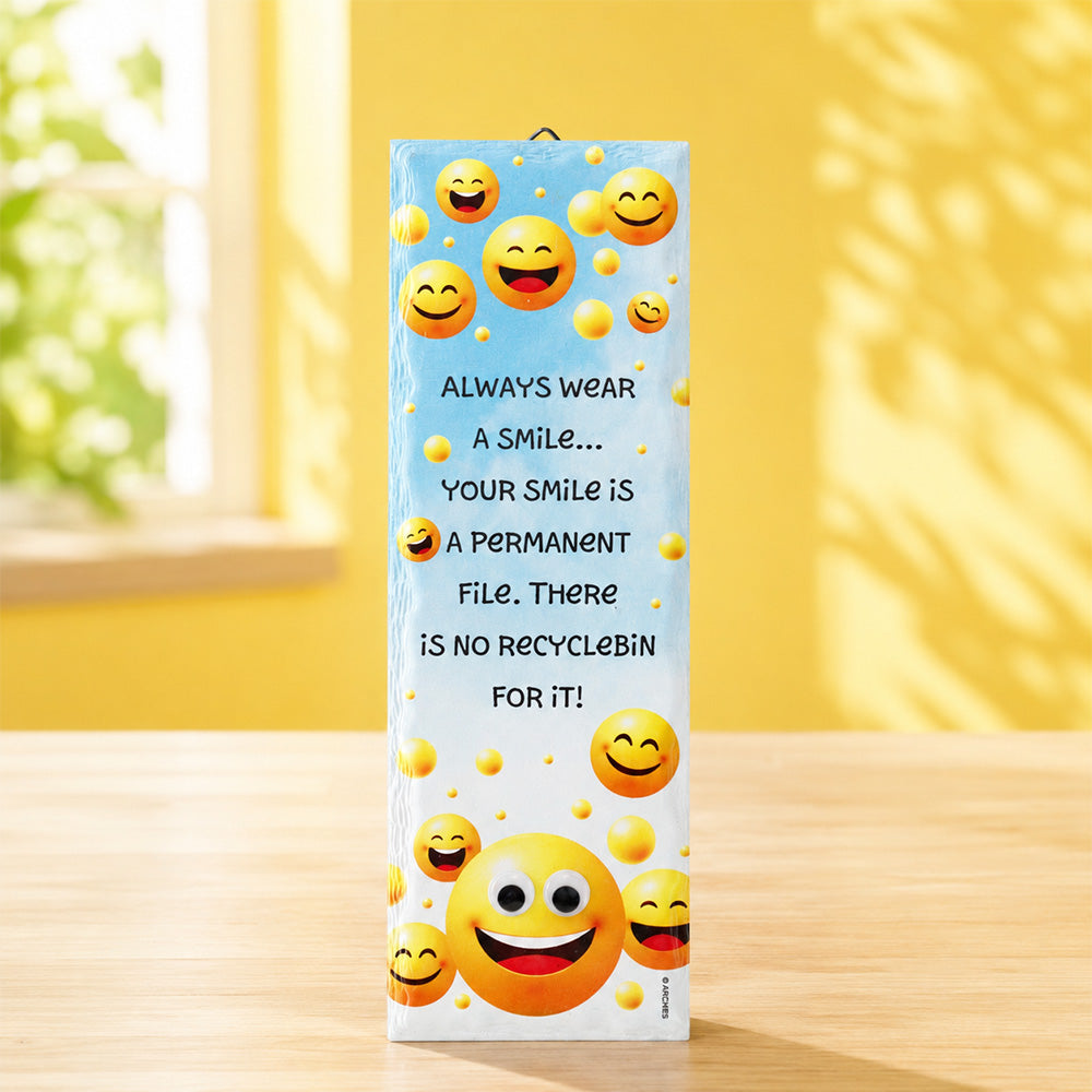 Archies "Always Wear a Smile" Emoji Painted Tile