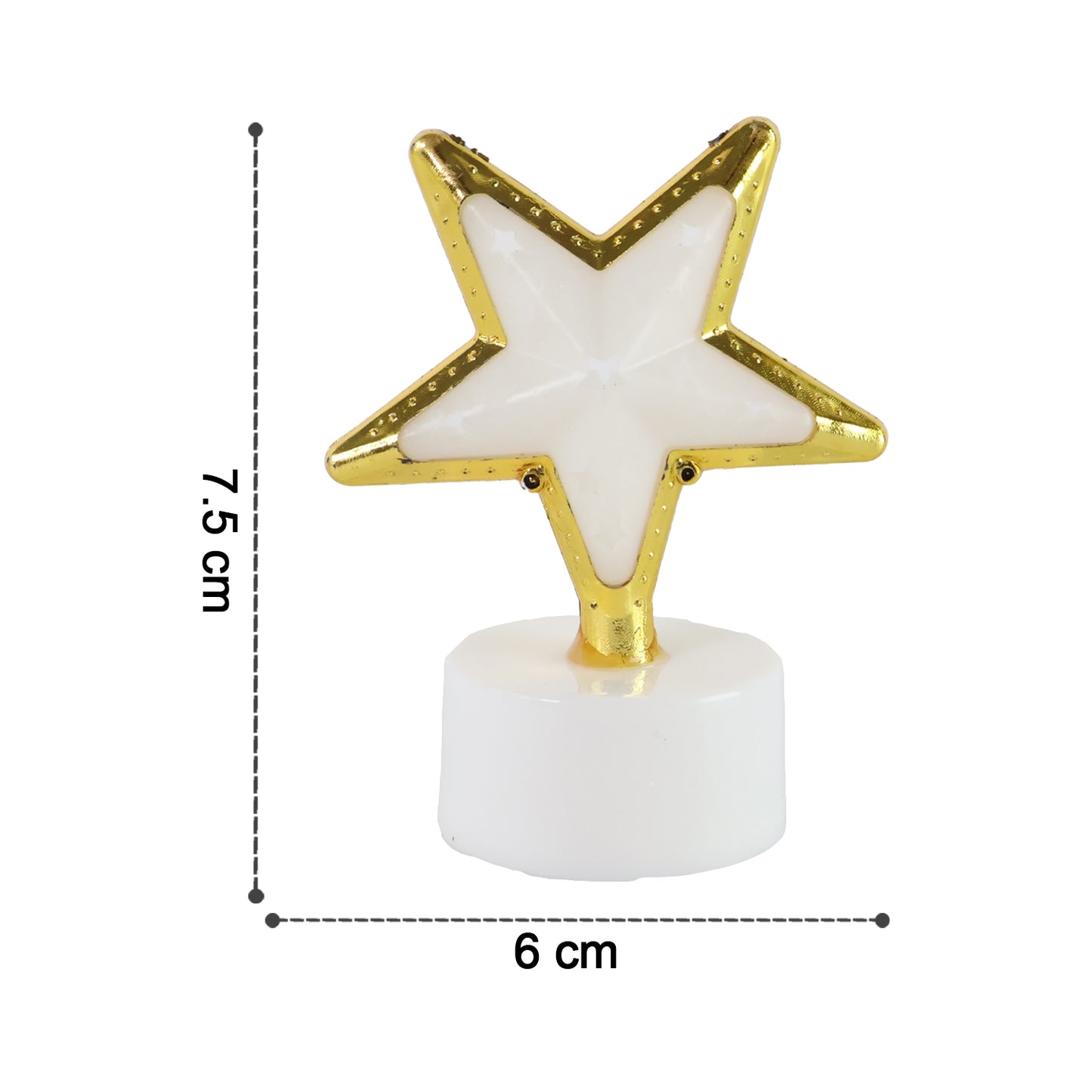 Decorative Star Shaped Flameless Led Candles Flickering Light for Home Décor& Festivals(4 Pc)