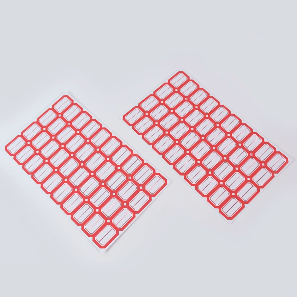 Multipurpose Blank Label Sticker Sheets Red Border Self-adhesive Writable Stickers For Bottles (50 Sheet) HP DD