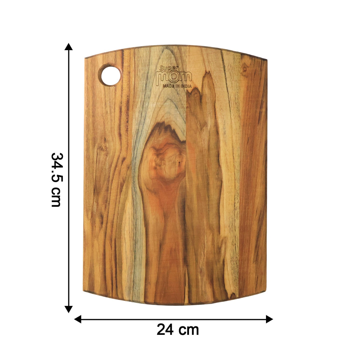 Supermom Premium Teak Wood Chopping Board For Kitchen (1 Pc) HP DD