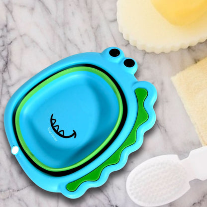 Frog-Shaped Foldable Wash Basin Perfect for Baby Face Washing
