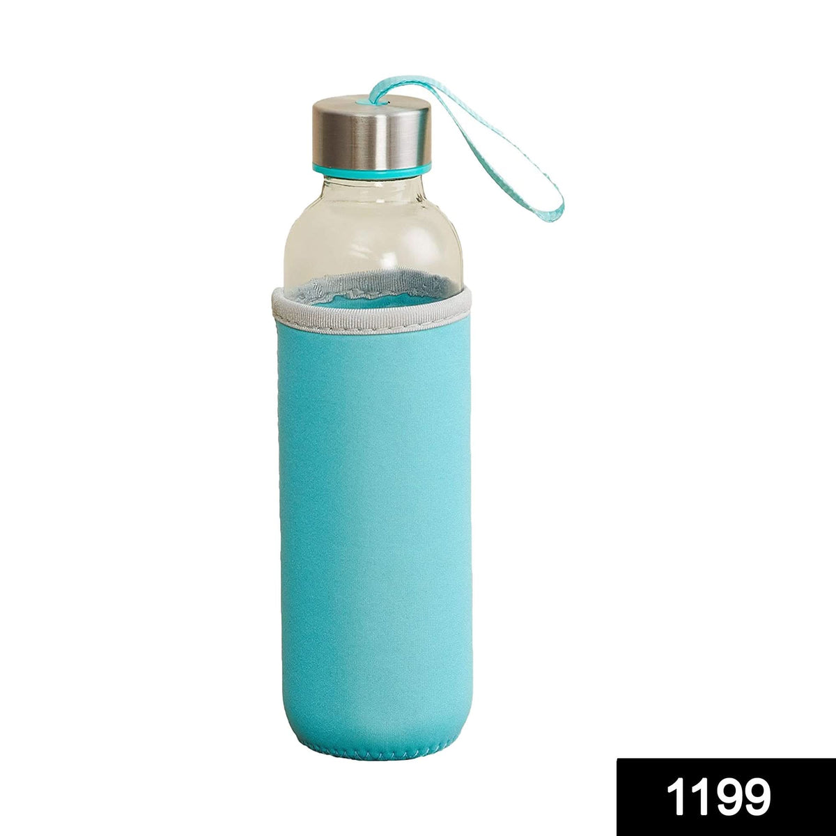 Glass Water Bottle (500 Ml) With Cover HP DD