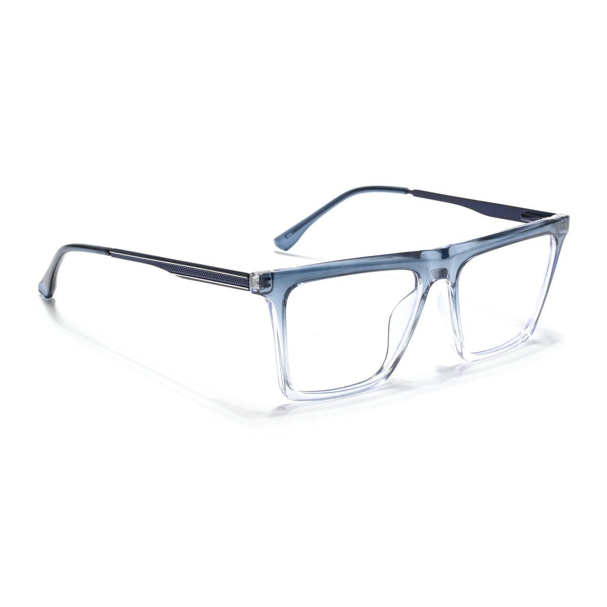 Eyejack Essentials Blue & Clear Square Eyeglasses for Men and Women - view 1