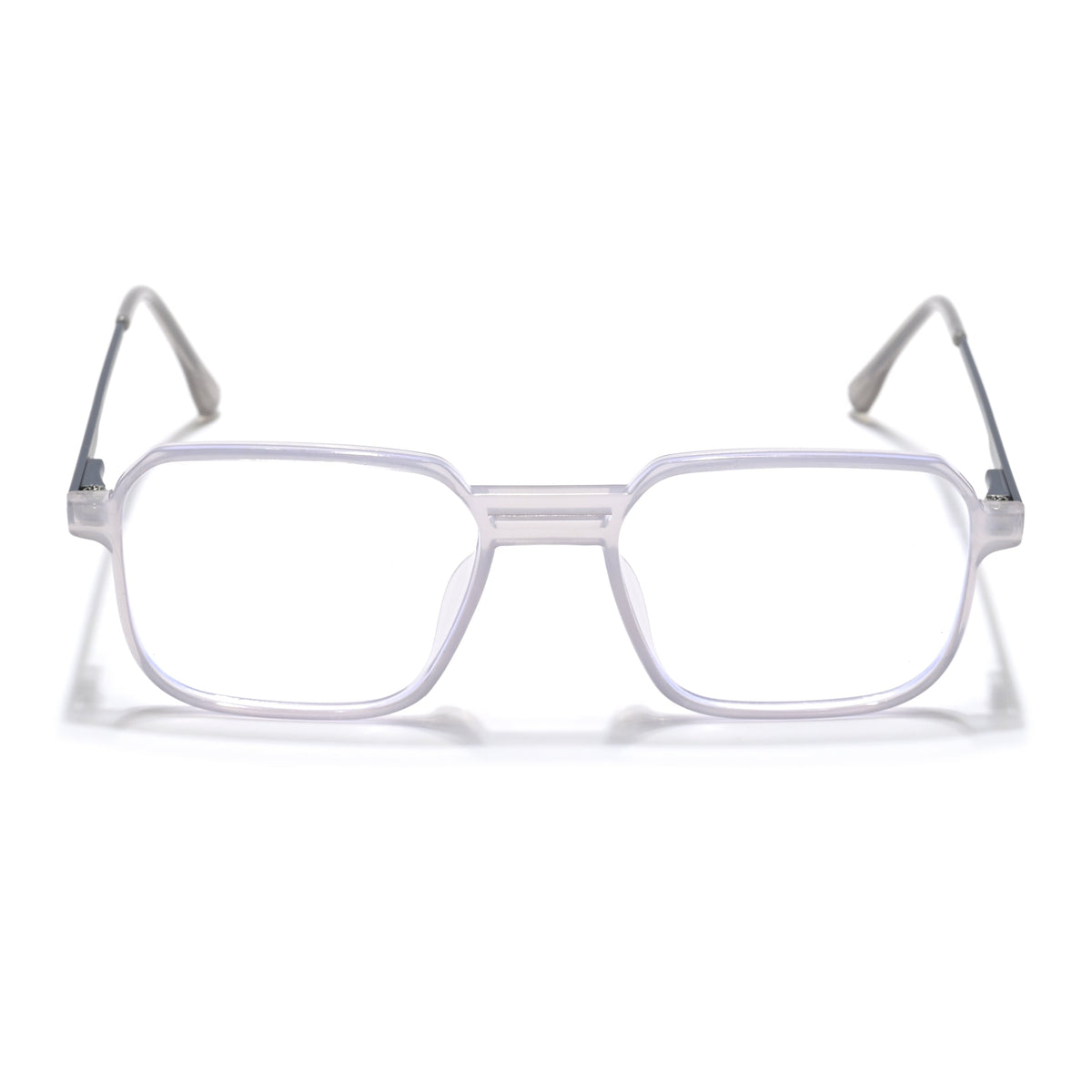 Eyejack Essentials Transparent Grey Square Eyeglasses for Men and Women - Style 1392 - view 2