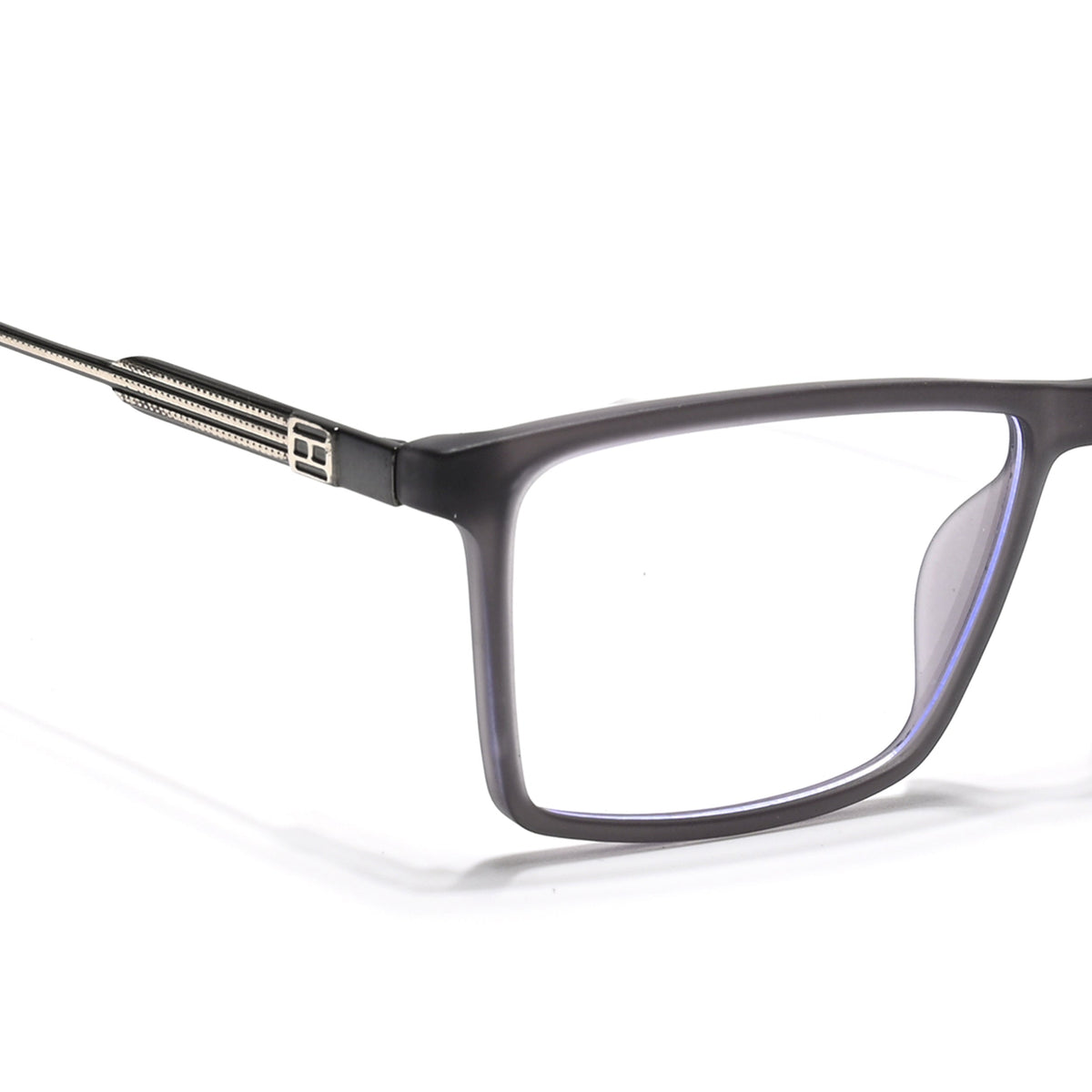 Eyejack Essentials Matte Grey Rectangle Eyeglasses for Men and Women - view 3