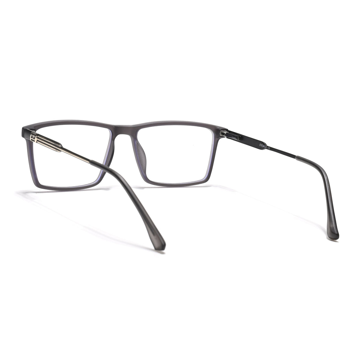 Eyejack Essentials Matte Grey Rectangle Eyeglasses for Men and Women - view 4