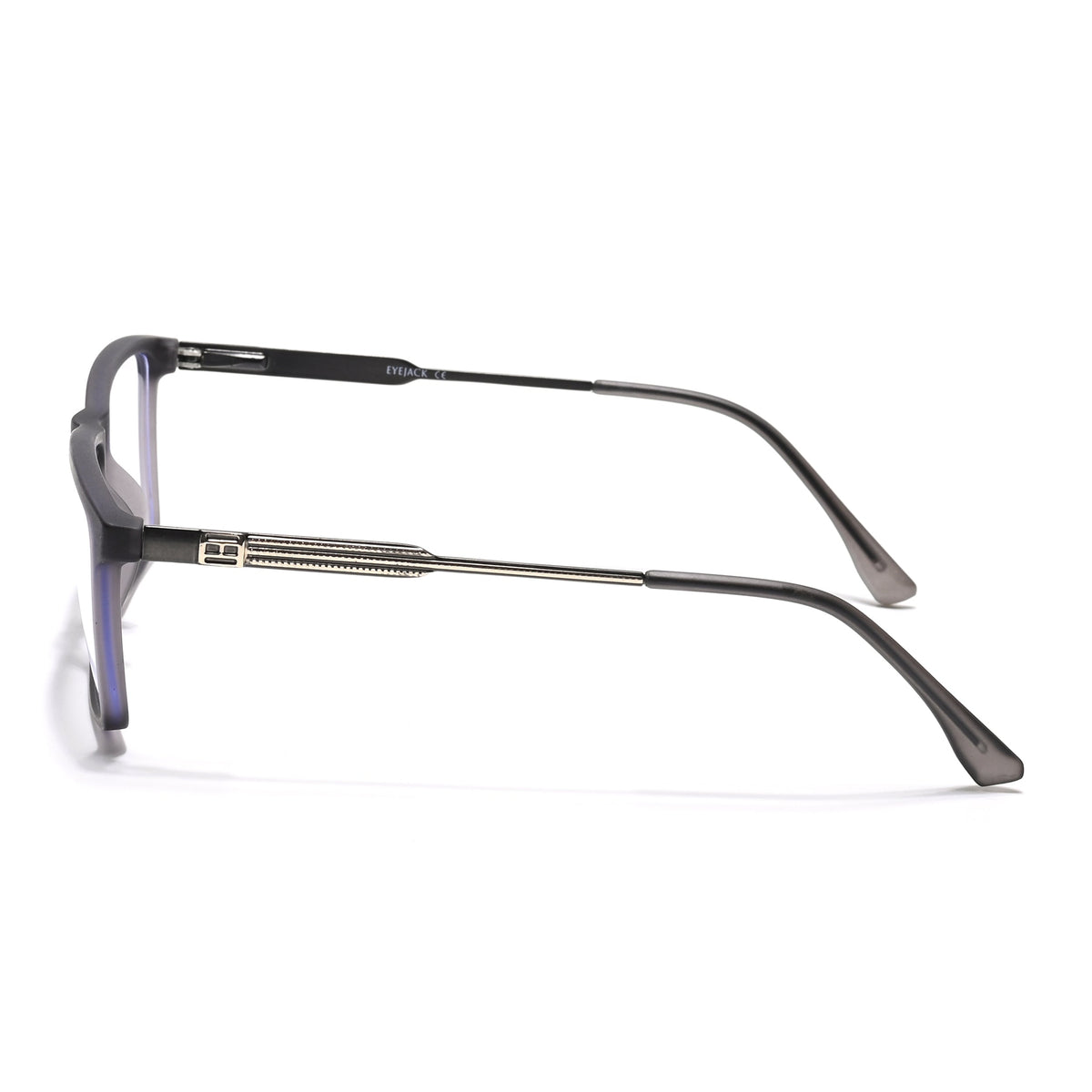 Eyejack Essentials Matte Grey Rectangle Eyeglasses for Men and Women - view 5