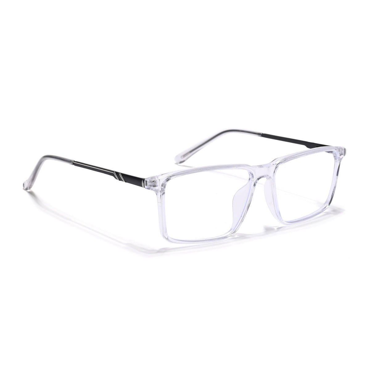 Eyejack Essentials Transparent Rectangle Eyeglasses for Men and Women - Style 1425 - view 1