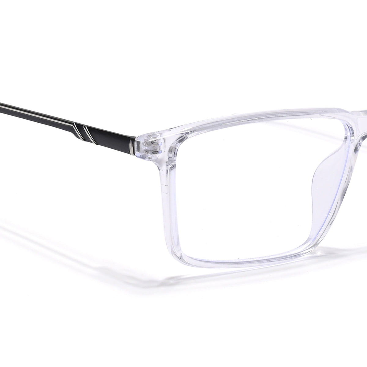 Eyejack Essentials Transparent Rectangle Eyeglasses for Men and Women - Style 1425 - view 3