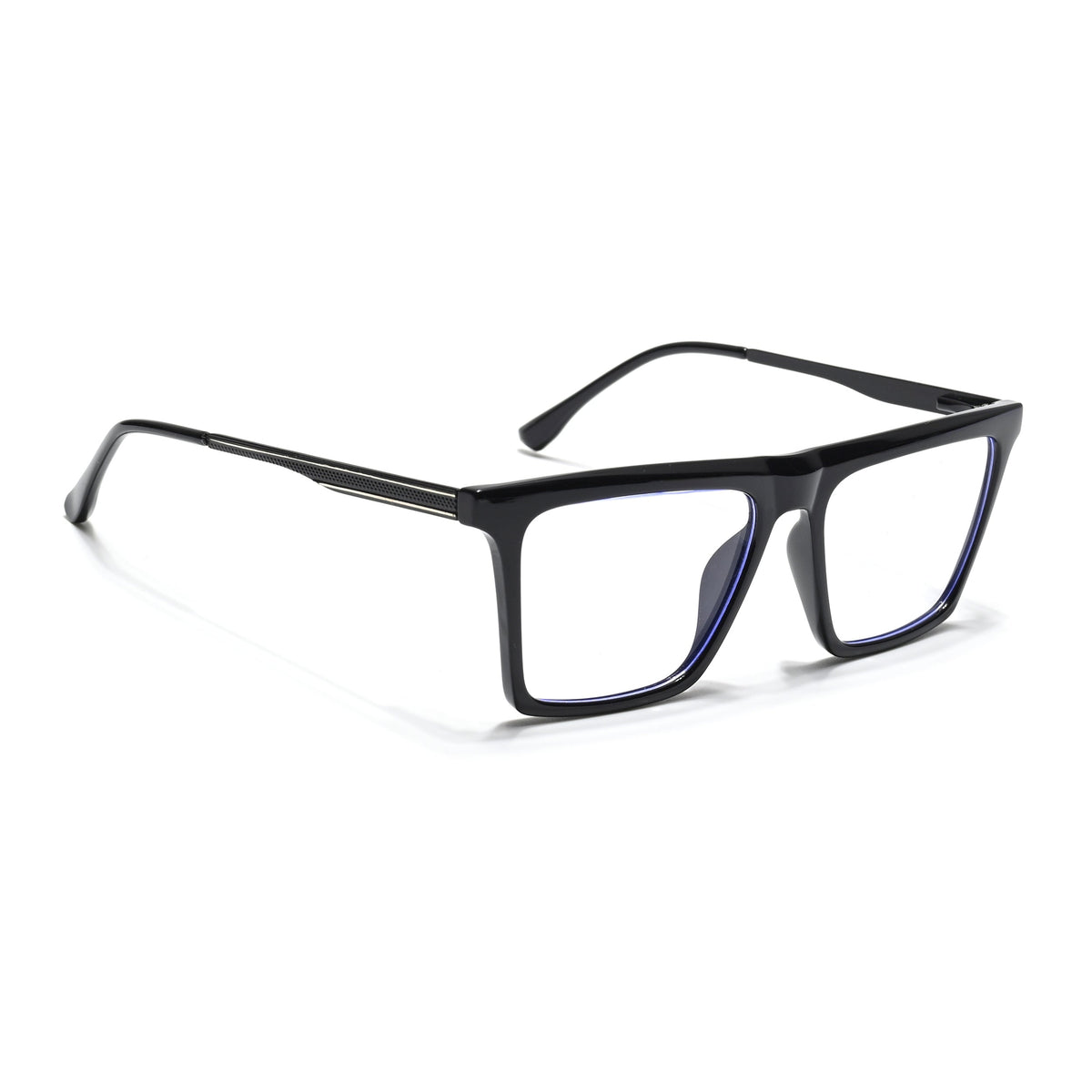 Eyejack Essentials Shine Black Square Eyeglasses for Men and Women - view 1