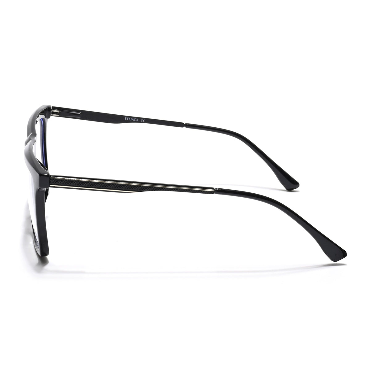 Eyejack Essentials Shine Black Square Eyeglasses for Men and Women - view 5