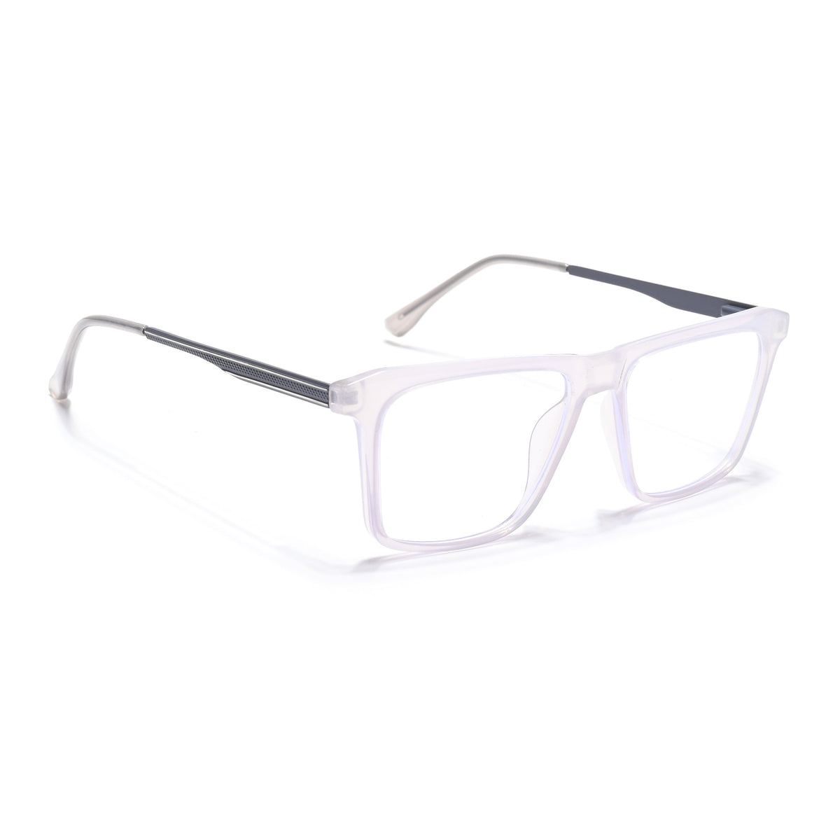 Eyejack Essentials Transparent Grey Square Eyeglasses for Men and Women - Style 1434 - view 1