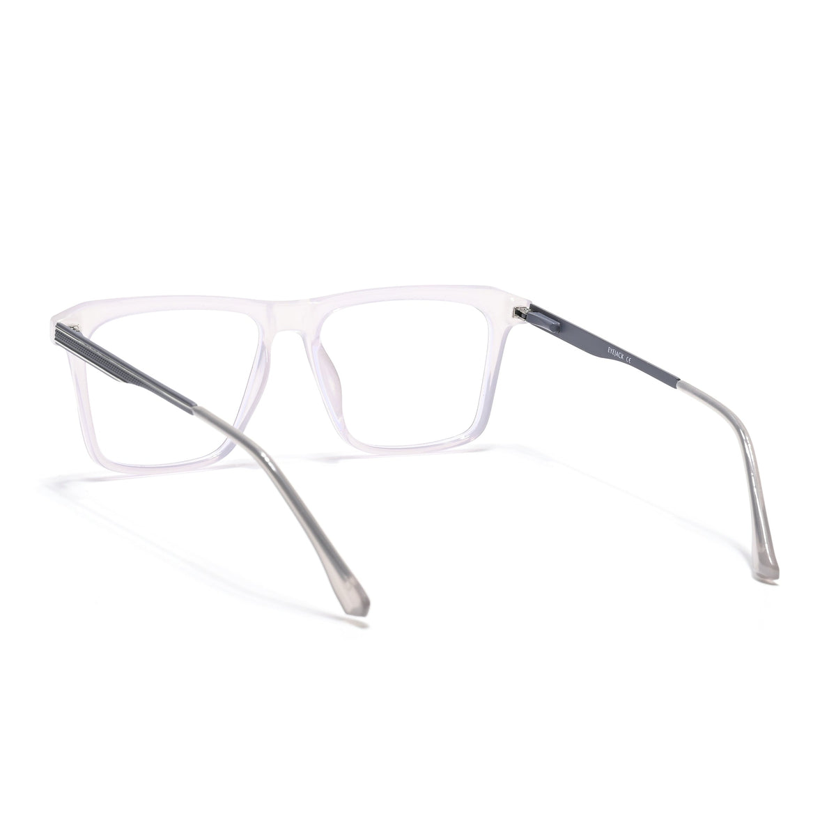 Eyejack Essentials Transparent Grey Square Eyeglasses for Men and Women - Style 1434 - view 4