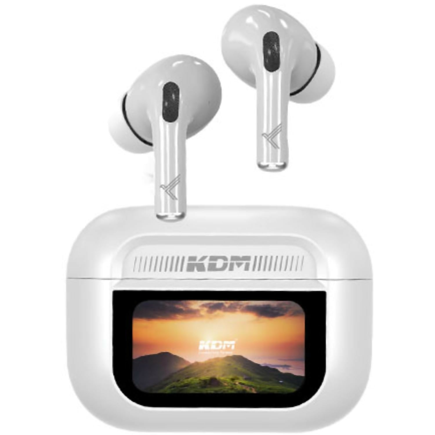 KDM W1 Smart Pods TWS Earbuds with 50H Playtime, Quick Charging, 4 Mic ENC, ANC, Gaming Mode & Low Latency –MULTICOLUR Dreams Gadgets