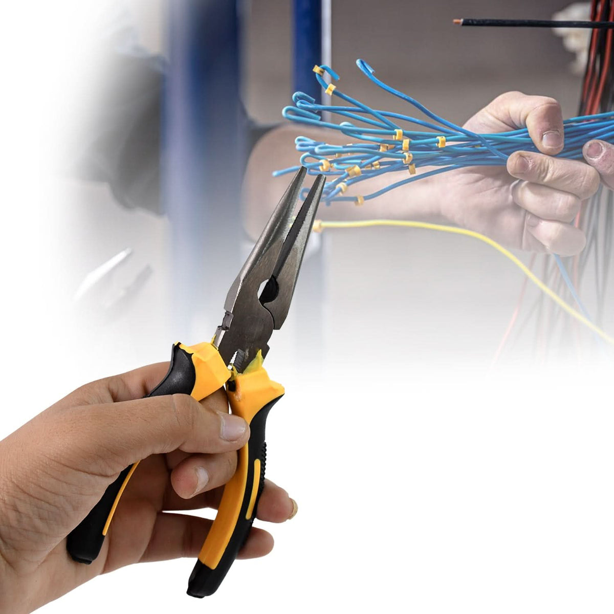 Long Nose Plier And Flat Mouth Plier Combo Tools (2 Pc Set) HP DD