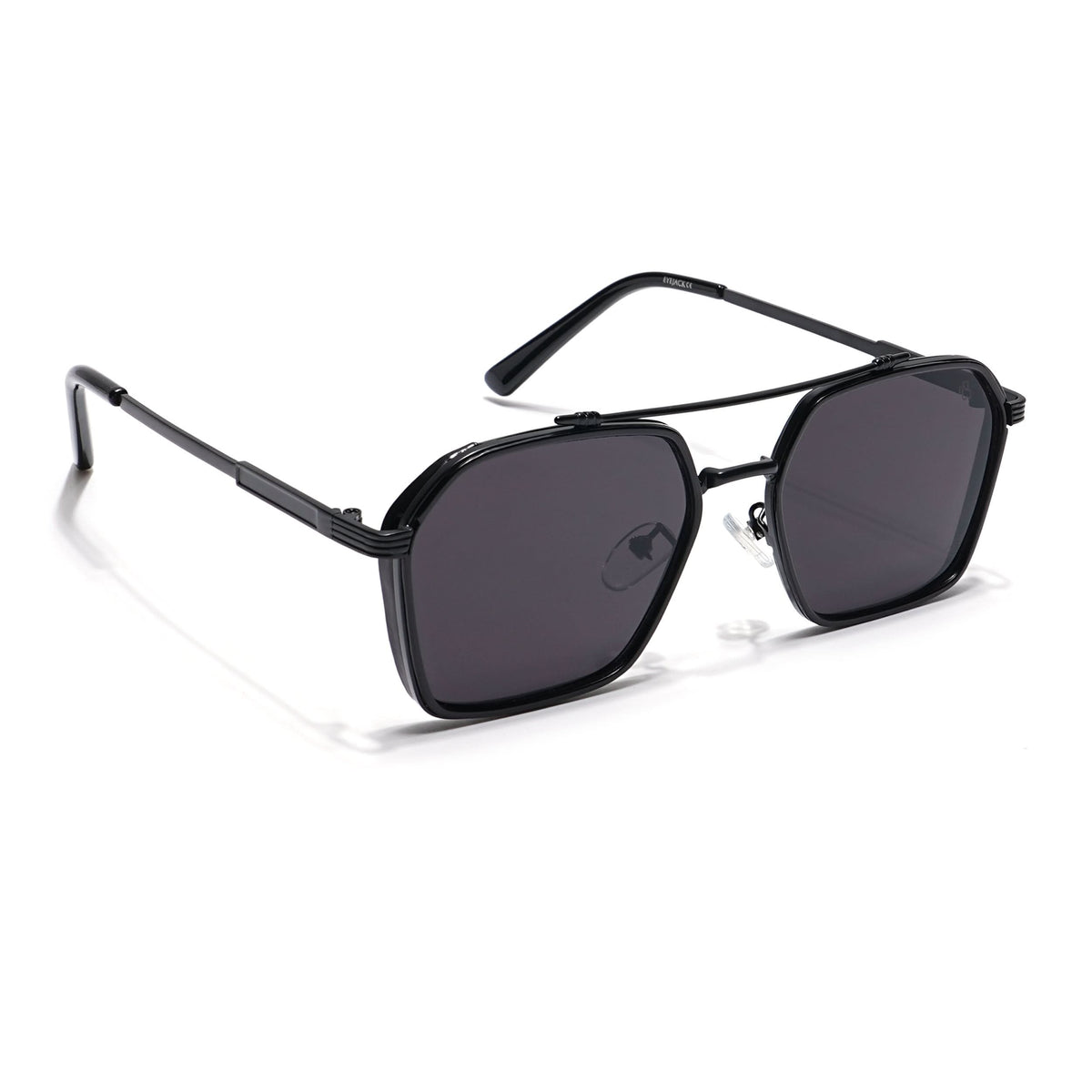Eyejack Black Square Sunglasses for Men and Women - Style L846 - view 2