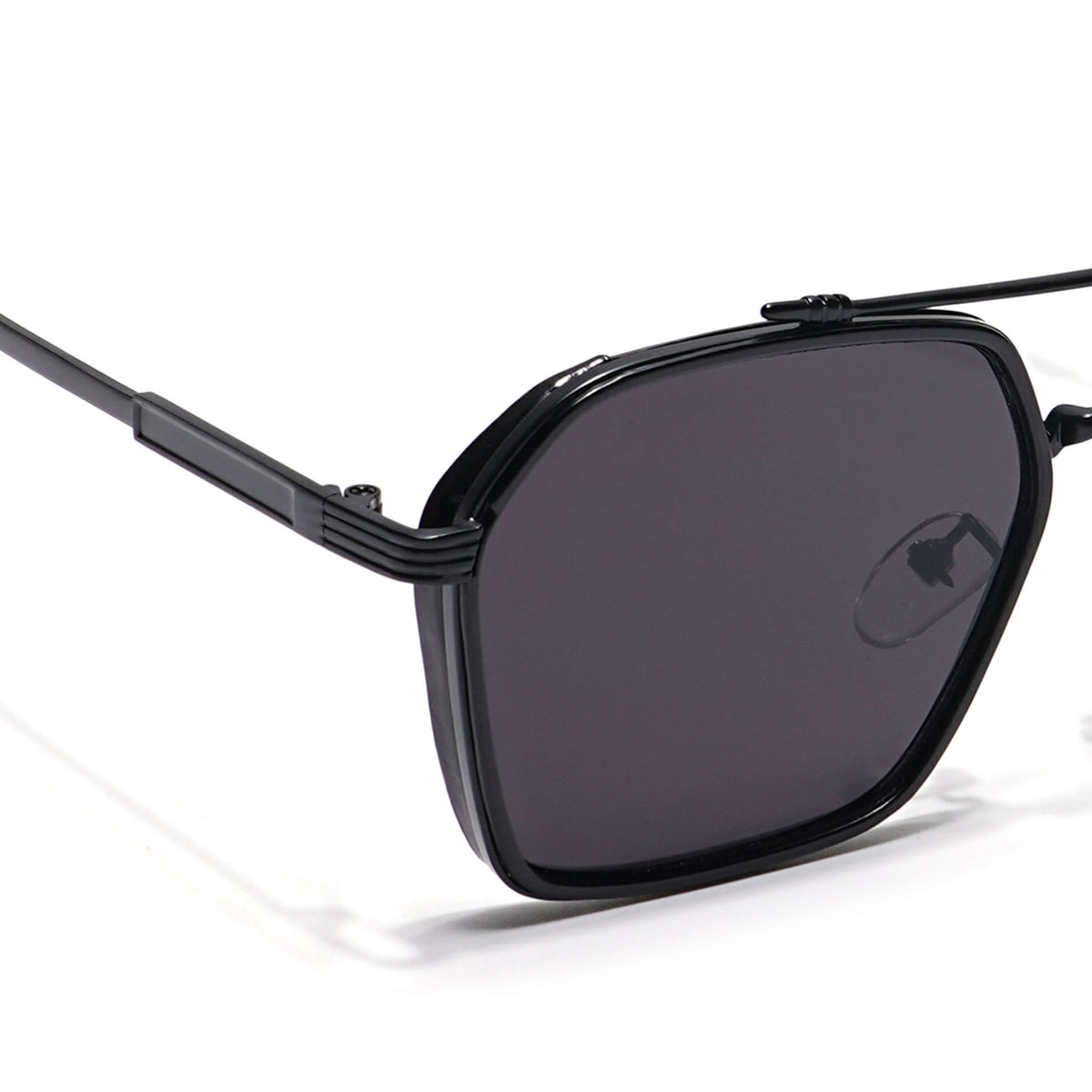 Eyejack Black Square Sunglasses for Men and Women - Style L846 - view 4