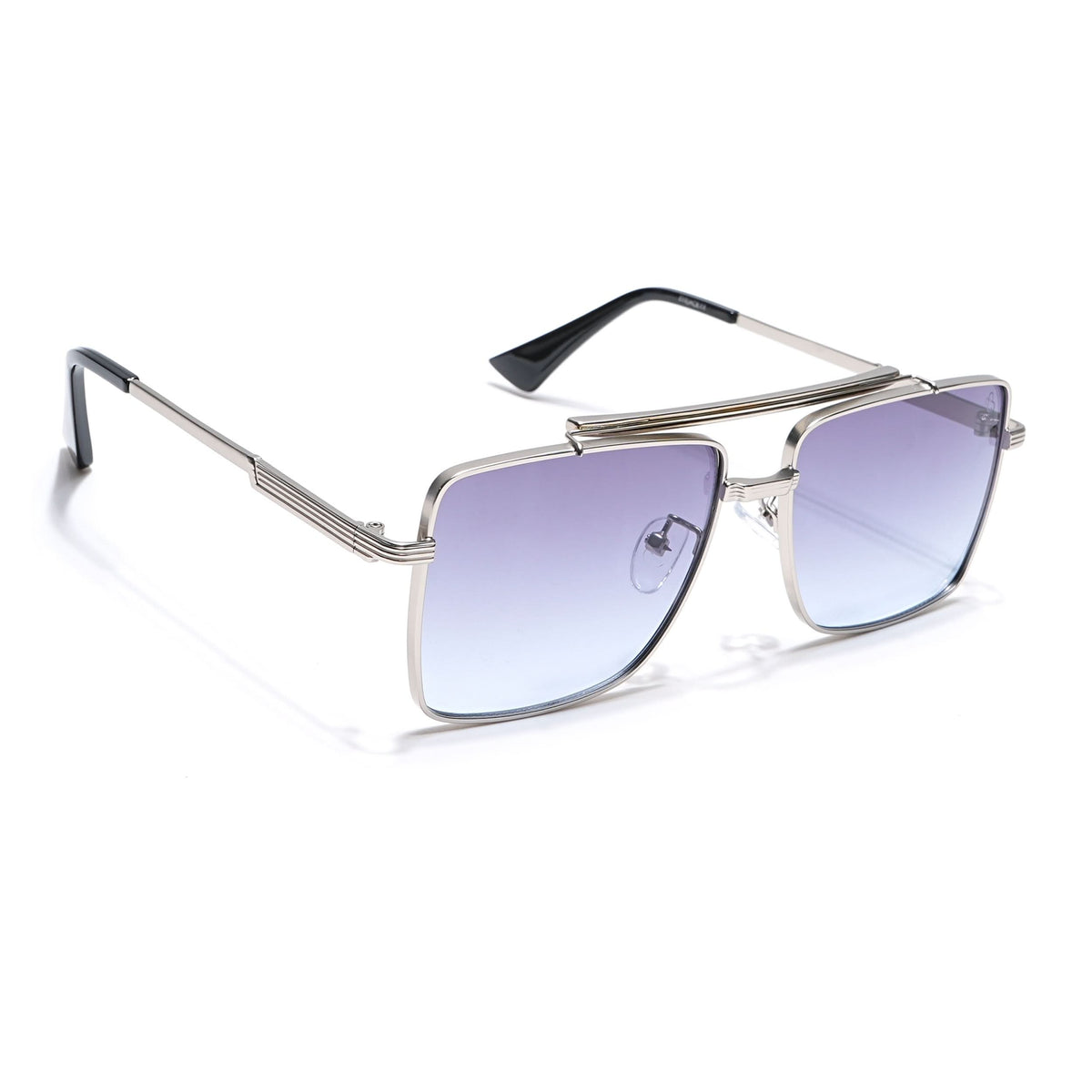 Eyejack Silver Square Sunglasses for Men and Women - view 2