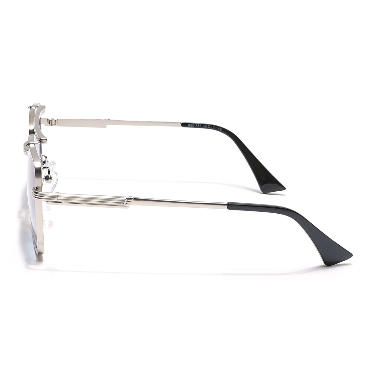 Eyejack Silver Square Sunglasses for Men and Women - view 7