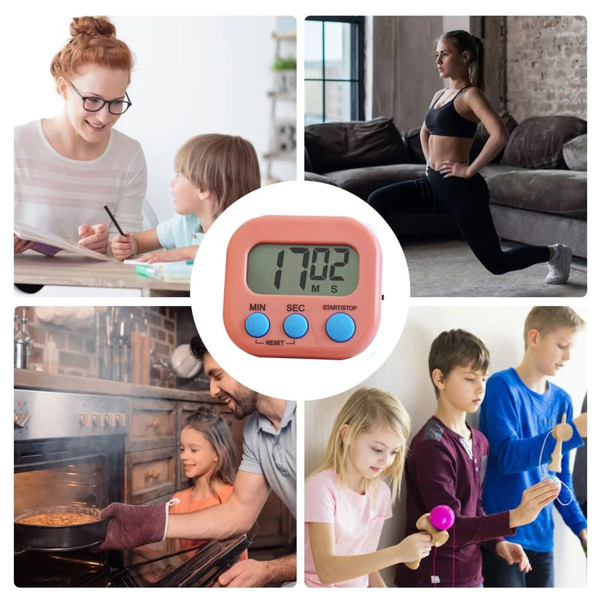 Digital Kitchen Timer Clear Big Digits 0-99 Min For Cooking Office Clock HP DD