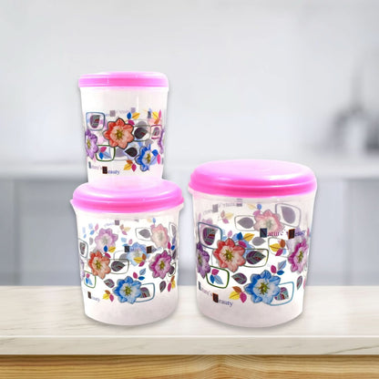 3 Pc Plastic Storage Container Set – 1000ml, 2000ml, 3000ml